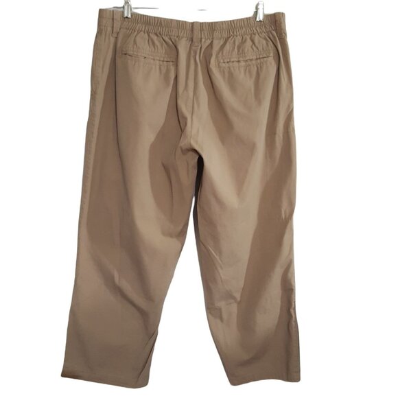 American Republic Mens Khaki Pants Elastic Waist Zippered Side Pocket 36 X 27 - Picture 5 of 7